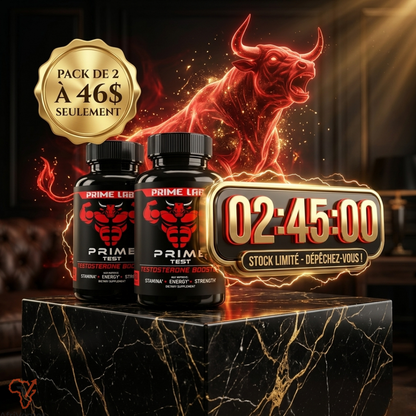 Prime Testo-Boost™ - Pack Force Extrême (2 Sachets pour 46$