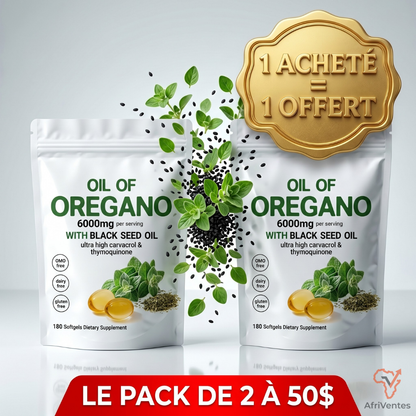 Bio-Défense™ : Cure Complète Huile d'Origan & Nigelle (Pack 1+1)