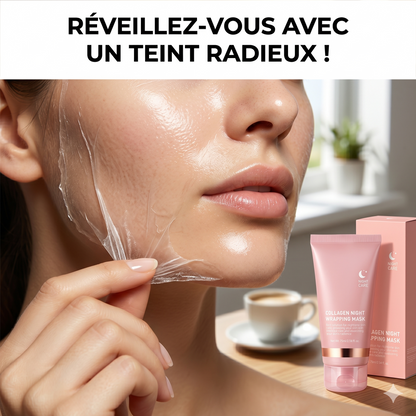 Masque de Nuit au Collagène – Secret d'Éclat & Lift (75ml + Pinceau Offert)