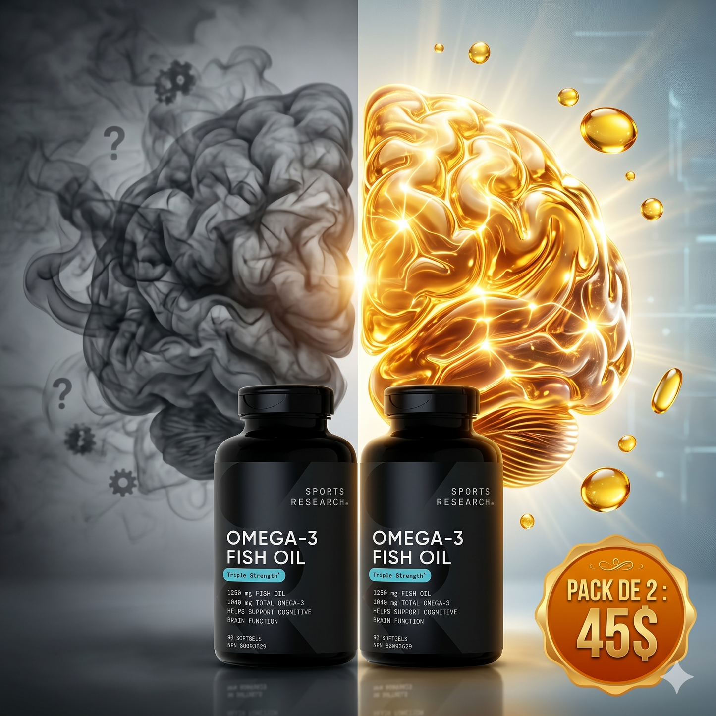 Omega-3 Élite™ - Pack Double Force (2 Flacons à 45$)