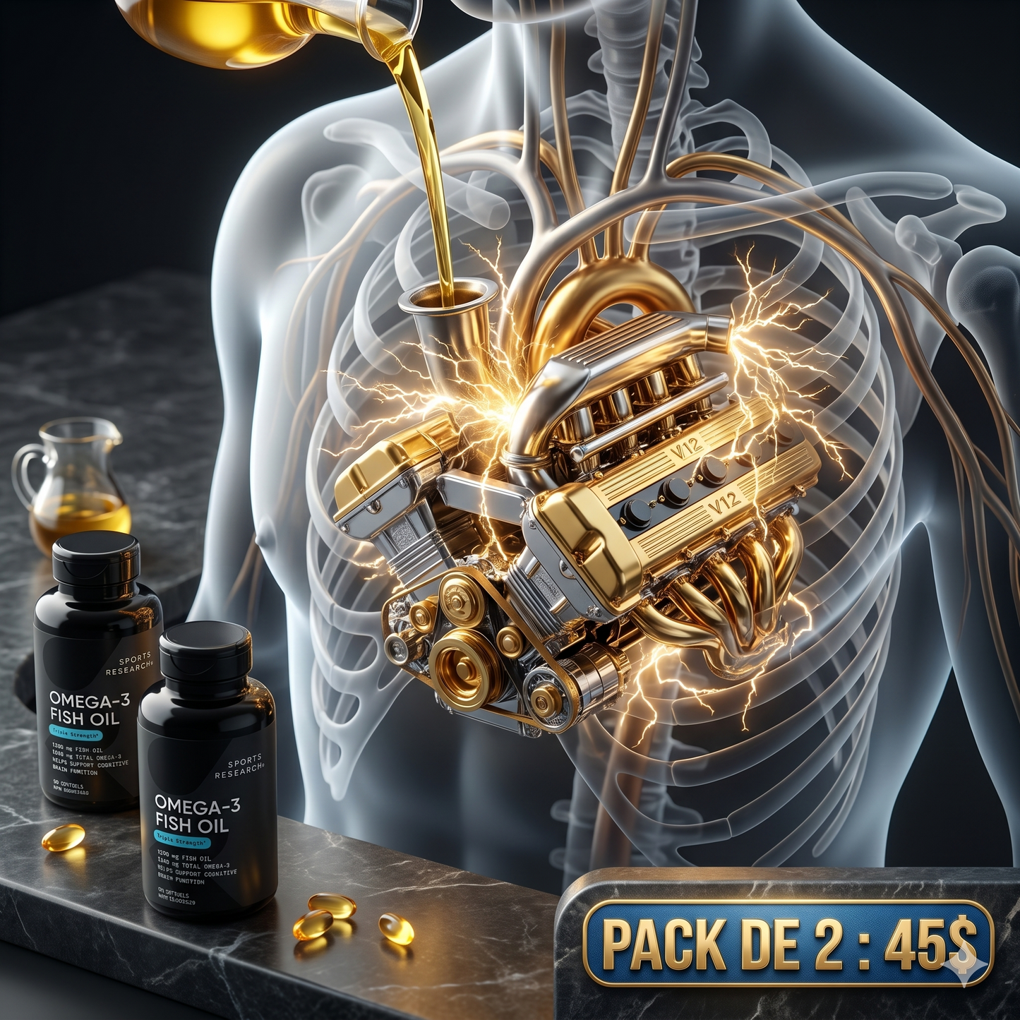 Omega-3 Élite™ - Pack Double Force (2 Flacons à 45$)