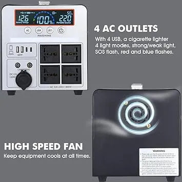 Centrale Électrique Portable 600W / 504Wh – Votre Solution Anti-Coupure à Conakry 🇬🇳